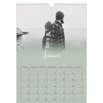 Fotokalender A3 — Zartgrüner Farbverlauf