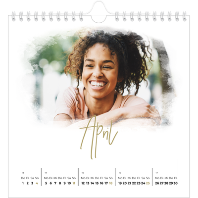 Jahreskalender Quadratisch — Fotoeffekte [April]