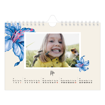 Fotokalender A5 — Gemalte Blumen [deckblatt]