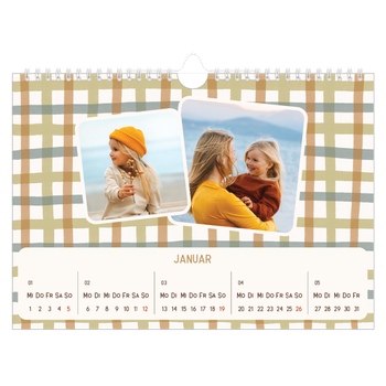 Fotokalender A4 — Retro-Muster