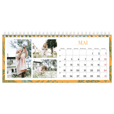 Tischkalender — Blumiger Hintergrund [deckblatt]