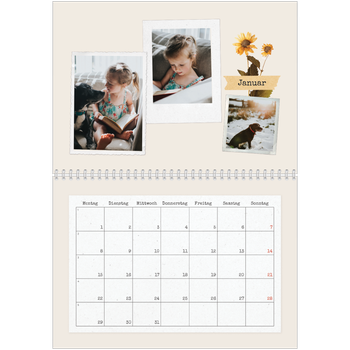 Fotokalender A4 doppelt — Vintage Scrapbook