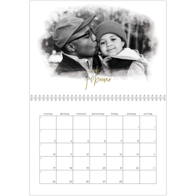Fotokalender A4 doppelt (30 x 40 cm) — Fotoeffekte [Februar]