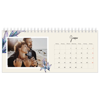 Tischkalender — Gemalte Blumen