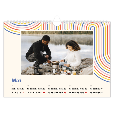 Fotokalender A4 — Retro-Streifen [deckblatt]