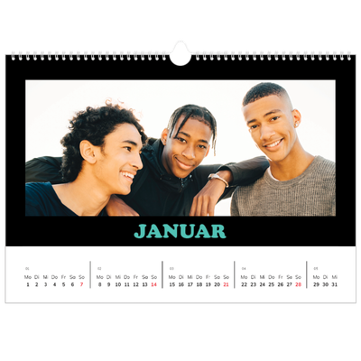 Fotokalender A5 — Bunte Schrift [Februar]