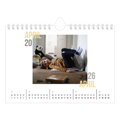 Fotokalender A5 — Doppelter Text [April]