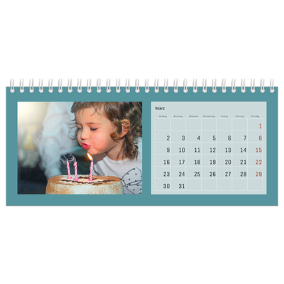 Tischkalender — Farbenfroher Hintergrund [Marsch]