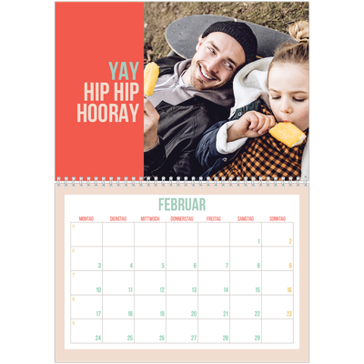 Fotokalender A4 doppelt (30 x 40 cm) — Strahlend und schön [Februar]