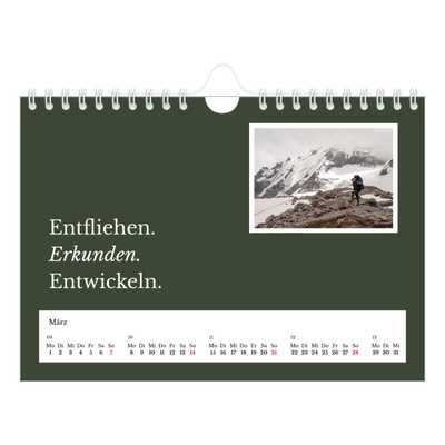 Fotokalender A5 — Redaktionelle Erde [Marsch]