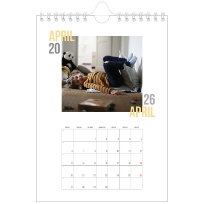 Fotokalender A5 — Doppelter Text [April]