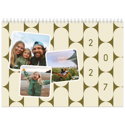 Fotokalender A4 doppelt (30 x 40 cm) — Retro-Muster [deckblatt]