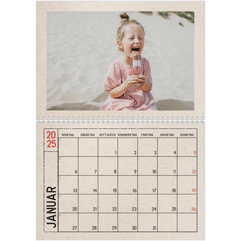 Fotokalender A4 doppelt — Stempeleffekt