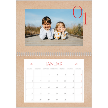 Fotokalender A4 doppelt — Ein Hauch von Rot