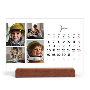 Tischkalender mit Holzfuß Querformat — Fotoarrangement