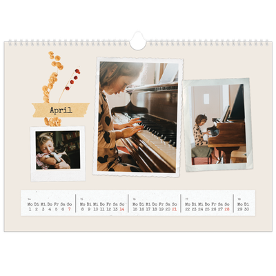Fotokalender A3 — Vintage Scrapbook [April]