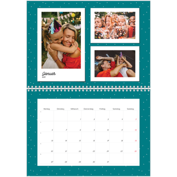 Fotokalender A4 doppelt — Bunte Retro-Bilder