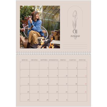 Fotokalender A4 doppelt — Einfach botanisch