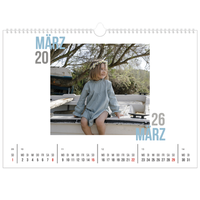 Fotokalender A3 — Doppelter Text [Marsch]