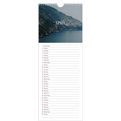 Küchenkalender  — Endloses Entfliehen [April]