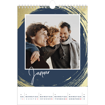 Fotokalender A4 — Goldene Pinselstriche