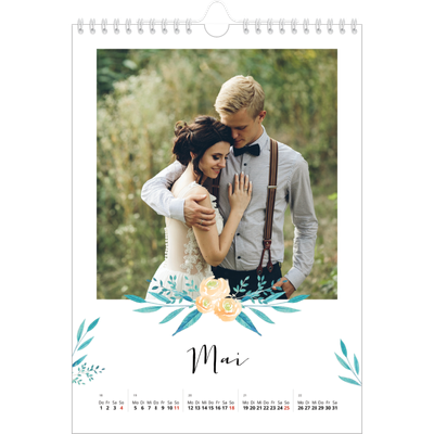 Fotokalender A4 (20 x 30 cm) — Blumen-Illustrationen [deckblatt]