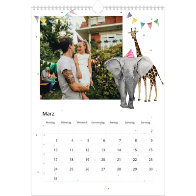 A3 Jahreskalender — Wasserfarbentiere [Marsch]