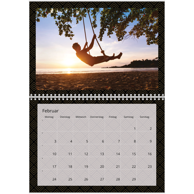 Fotokalender A4 doppelt (30 x 40 cm) — Geometrisch [Februar]
