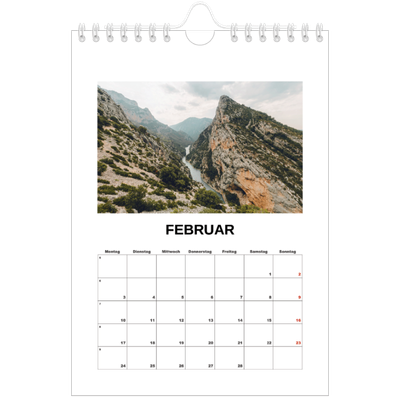 Fotokalender A5 — Schlichtes Foto [Februar]