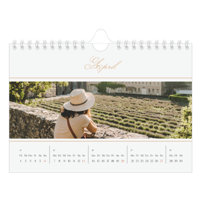 Fotokalender A5 — Goldschrift Banner [April]