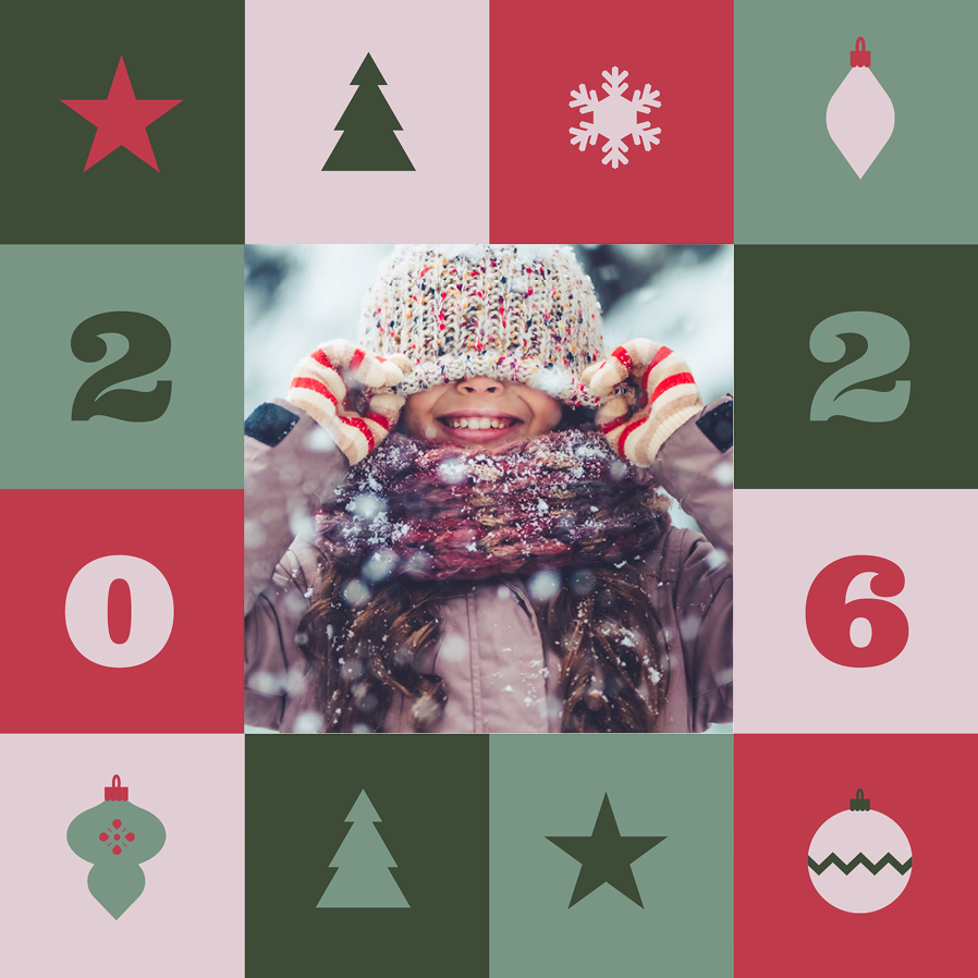 Fotokarten — Neujahrs-Schachbrett