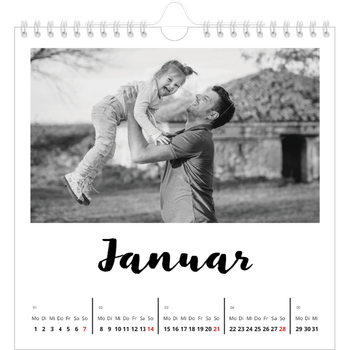 Fotokalender Quadratisch — Handgeschrieben
