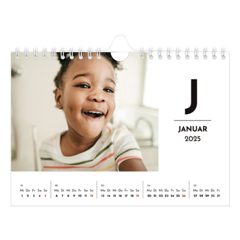 Fotokalender A5 — Buchstaben im Fokus