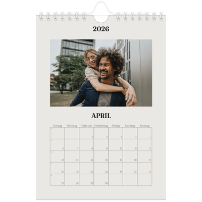 Fotokalender A5 — Schlicht in Creme [April]