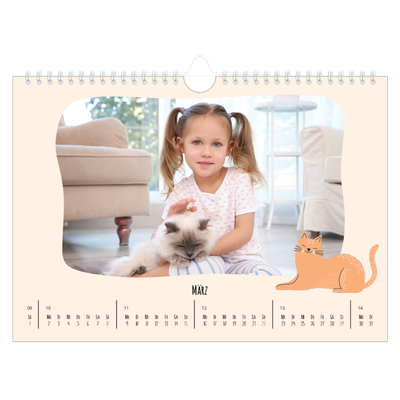 Fotokalender A4 — Katzenpfoten und Kritzeleien [Marsch]