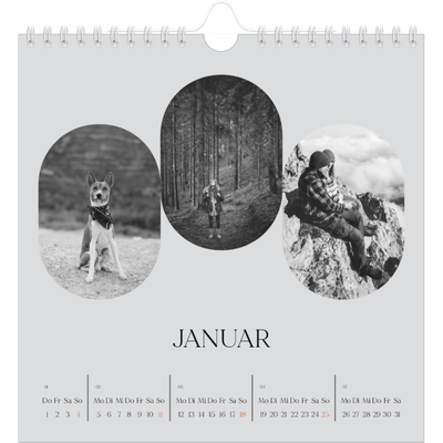 Jahreskalender Quadratisch — Abenteuer-Route [Januar]