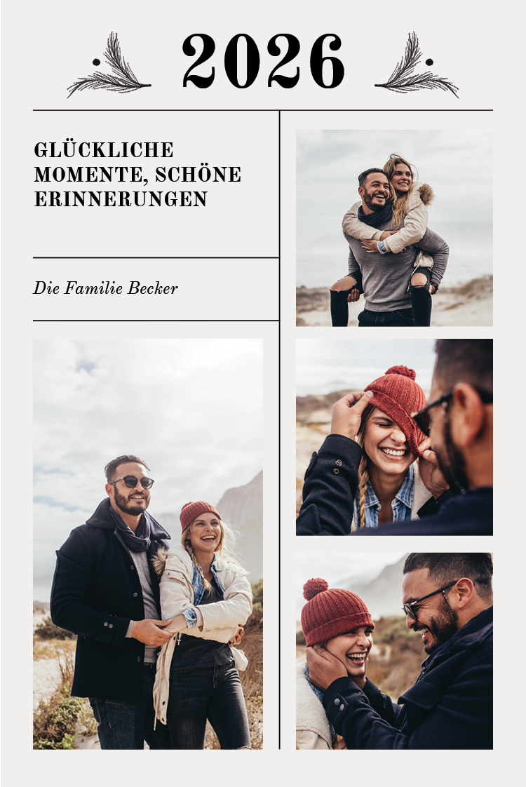 Fotokarten — Verspielte Neujahrsgrüße