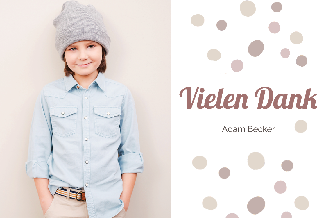 Dankeskarten — Wasserfarben Kreise