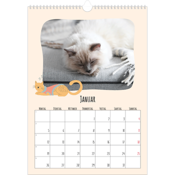 Fotokalender A3 — Katzenpfoten und Kritzeleien