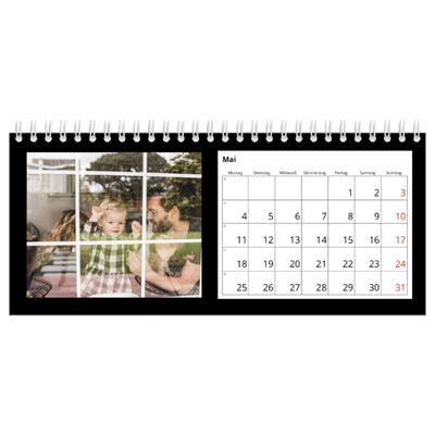Tischkalender — Schwarzer Rand oben [deckblatt]