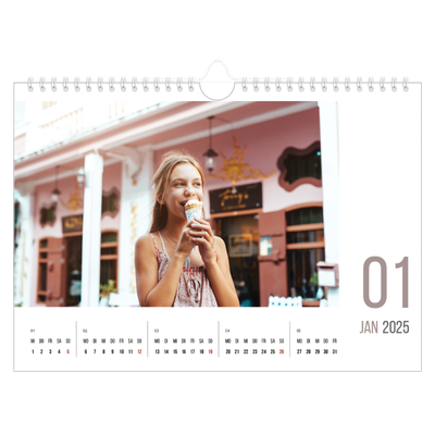 Fotokalender A4 — Monatszahlen [Januar]