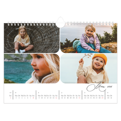Fotokalender A4 — Schrift und Schnappschüsse [Marsch]