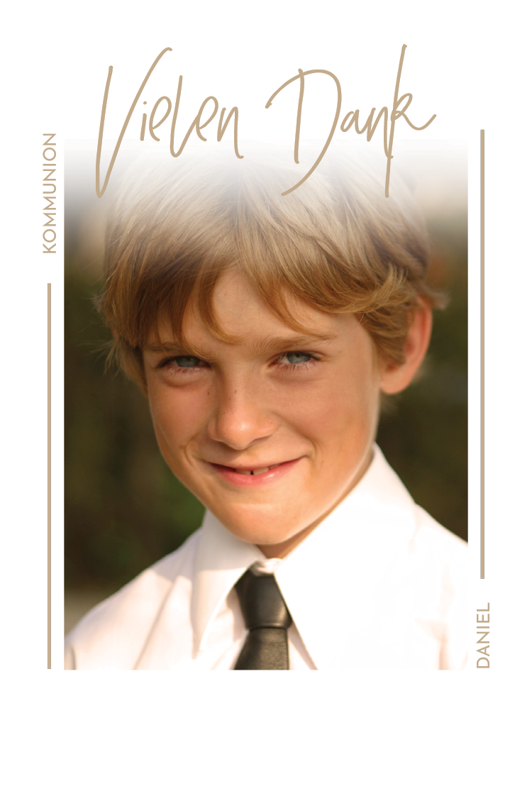 Dankeskarten — Goldene Signatur