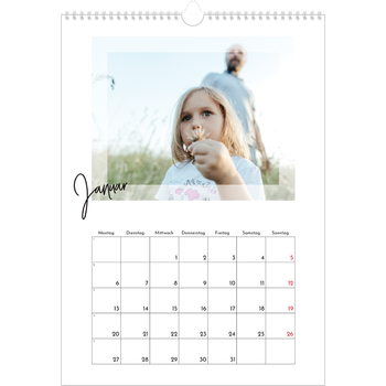 Fotokalender A3 — Durchsichtige Rahmen