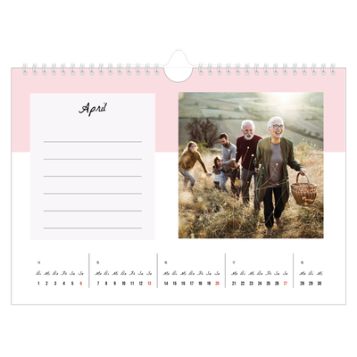 Fotokalender A4 — Listen Kalender [April]