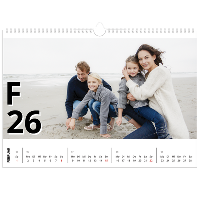 Fotokalender A3 — Große Zeichen [Februar]