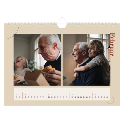 Fotokalender A4 — Assymetrischer Text [Februar]