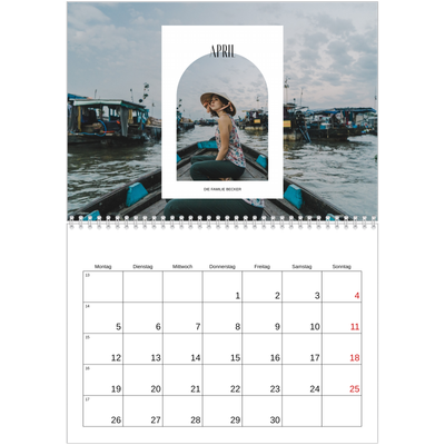Fotokalender A4 doppelt (30 x 40 cm) — Der offene Bogen [April]