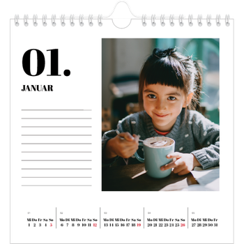 Fotokalender Quadratisch — Serif und Momente