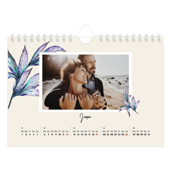 Fotokalender A5 — Gemalte Blumen